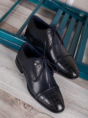 Оксфорды мужские/ Мужская обувь  Турция/ Мужские туфли 4007-06-L1 Темно-синий