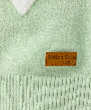 Джемпер с модным принтом светло-зеленый Button Blue