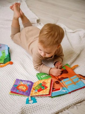 Книжка-игрушка с грызунком AMAROBABY Soft Book, Фигуры