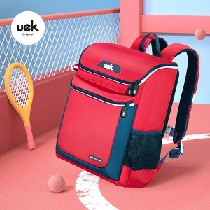 UEK - Ортопедический школьный рюкзак 1-6 класс, красный