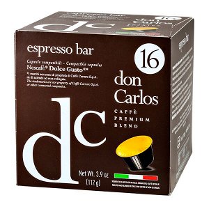 Кофе капсулы DG DON CARLOS Espresso Bar 1 уп.х 16 капсул