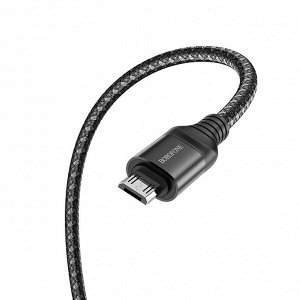 USB Кабель Borofone Delightful MicroUSB 2.4A, 1 м
