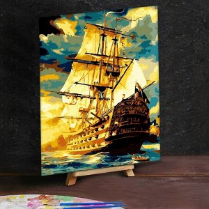 Картина по номерам на холсте 4050 см «Корабль в океане»