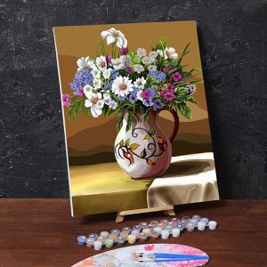 Картина по номерам на холсте с подрамником «Полевые цветы» 40х50 см