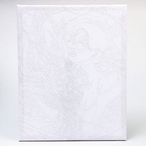 Картина по номерам на холсте с подрамником «Девушка с драконом» 40х50 см