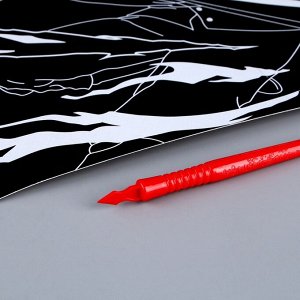 Гравюра «Мальчик аниме» с эффектом голография, А4