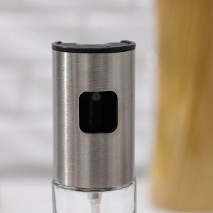 Распылитель для масла и уксуса Magistro Steel, 100 мл, 4.3x18 см, стекло, прозрачный