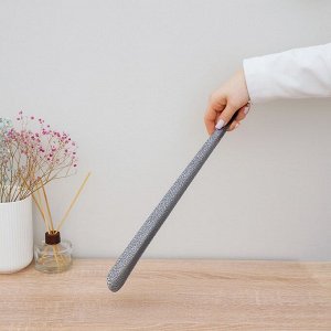 Ложка для обуви Доляна, с кольцом, металлическая, 45x5 см, покрытие антик серебро