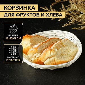 Корзинка для фруктов и хлеба Доляна «Молоко», 18x13x5 см