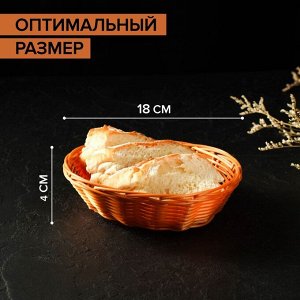 Корзинка для фруктов и хлеба Доляна «Капучино», 17?14?4 см