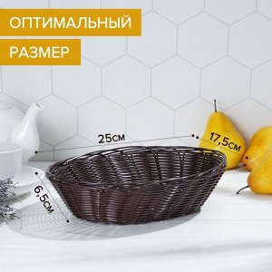 Корзинка для фруктов и хлеба Доляна «Шоко», 25?17?6 см