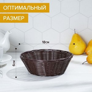 Корзинка для фруктов и хлеба Доляна «Шоко», 18x18x6 см