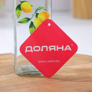 Бутыль стеклянная для соусов и масла Доляна «Лимоны», 500 мл, 6?29 см