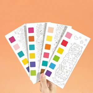 Раскраска для девочек и мальчиков со встроенными красками