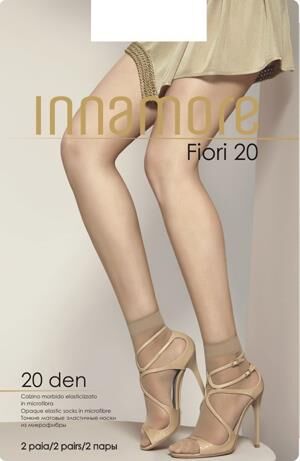 Innamore Fiori носки женск. полиамид. ср. длины 20 den daino (Uni) 2 пары / 24шт / 007098