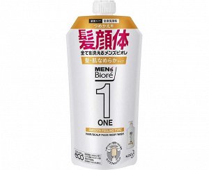 Мыло жидкое для мужского тела KAO Men'sBioreONEall-in-one body CleanserSmoothHair цветочн,340мл,1/24