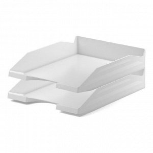 Набор лотков для бумаг ErichKrause Office Classic, набор 3 штуки, белый, СТАКАН В ПОДАРОК!