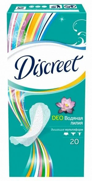 Дискрит Прокладки гигиенические женские ежедневные DISCREET Deo Водная лилия 20 шт