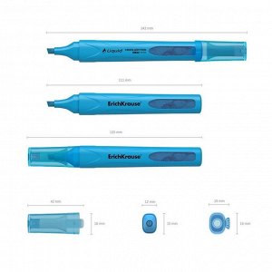 ERICH KRAUSE Набор маркеров текстовыделителей 4 цвета, ErichKrause Liquid Visioline V-14 Neon, 0,6-5,0 мм, чернила на водной основе