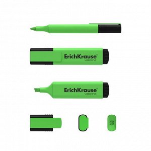 Маркер текстовыделитель ErichKrause Visioline V-21, 0,6-5,0 мм, чернила на водной основе, зелёный