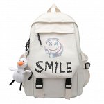 Модный городской рюкзак - Smiley Face, белый