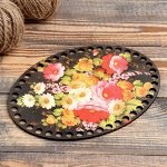 Заготовка для вязания «Овал. Жостовская роспись», донышко, 20x15 см
