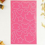 Набор фигурных заплаток ассорти, клеевые, лист 24,5 * 14,5 см, 18 шт, цвет розовый