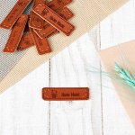 Набор нашивок «Hand made», 5 ? 1,5 см, 10 шт