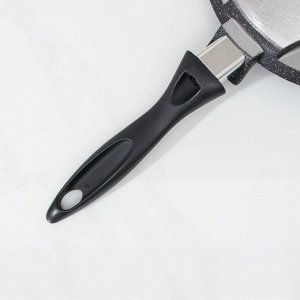 Сковорода «Оладница», d=23 см, пластиковая ручка, антипригарное покрытие, цвет чёрный