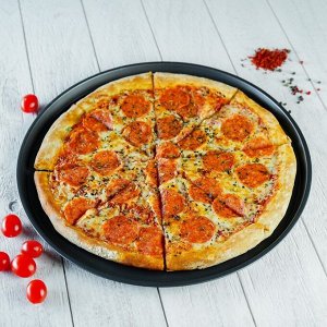 Форма для пиццы Доляна «Жаклин», d=35 см, антипригарное покрытие, цвет чёрный