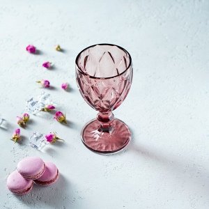 Бокал стеклянный Magistro «Круиз», 250 мл, 8?15,3 см, цвет розовый