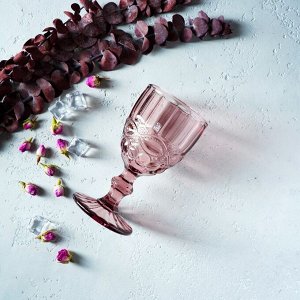 Бокал стеклянный Magistro «Ла-Манш», 250 мл, 8x15,3 см, цвет розовый