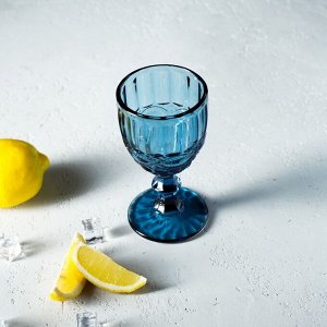 Бокал стеклянный Magistro «Ла-Манш», 250 мл, 8x15,5 см, цвет синий