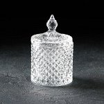 Сахарница стеклянная Доляна «Рапунцель», 280 мл, 8,5?14 см