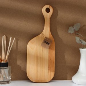 Доска разделочная деревянная Adelica, 30x10x1,8 см, с шильдиком, пропитана минеральным маслом, берёза, в подарочной коробке