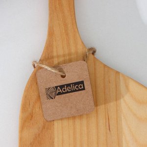 Доска разделочная деревянная Adelica, 30x10x1,8 см, с шильдиком, пропитана минеральным маслом, берёза, в подарочной коробке
