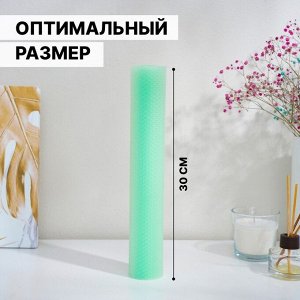 Коврик противоскользящий Доляна «Круги», 30*150 см, цвет прозрачный зелёный