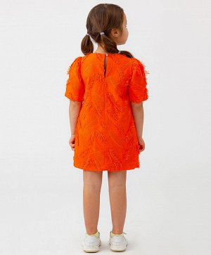 Платье с вышивкой в виде перьев оранжевое Button Blue