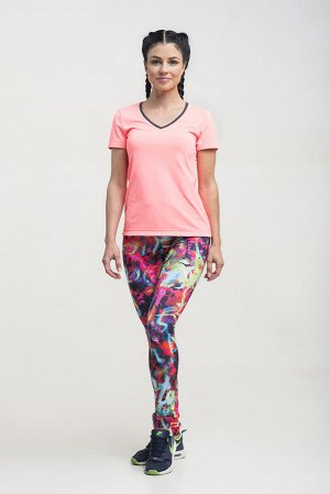 Топ Ткань:Meryl,футболка с цветной вставкой по горловине и низу