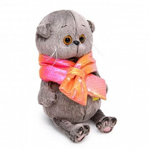 BUDI BASA Мягкая игрушка «Басик Baby в дутом шарфе», 20 см