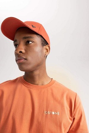 Хлопковая футболка Slim Fit с круглым вырезом и принтом