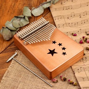 Музыкальный инструмент Калимба звучание музыки, 17 нот