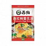 Китайский диетический суп с томатом и яйцом