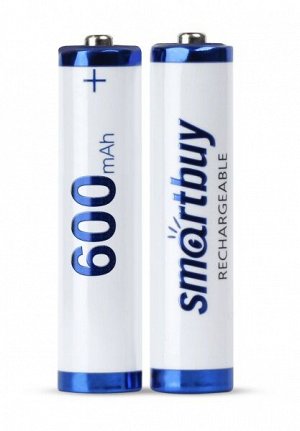 Аккумуляторная батарея 600 mAh (мизинчиковые аккумуляторы) NiMh Smartbuy ААА (LR03) /2BL  (SBBR-3A02BL600)