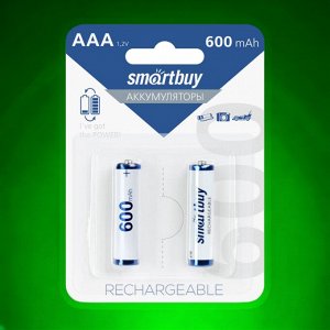 Аккумуляторная батарея NiMh Smartbuy AAA/2BL 600 mAh (SBBR-3A02BL600)