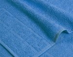 Синее  махровое полотенце