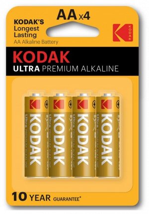 Бат."Kodak"ultra premium alkaline AA 4шт
