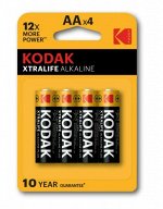 Бат.&quot;Kodak&quot; xtralife alkaline АА 4шт