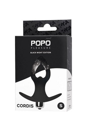 Анальная вибровтулка-расширитель POPO Pleasure by TOYFA Cordis S, силикон, черная, 10 см, ? 4 см