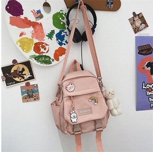 Маленький рюкзак - Милый многофункциональный для девочек-подростков, розовый